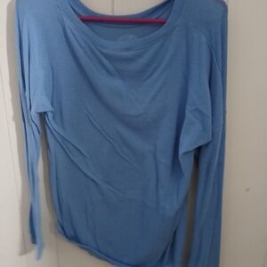 Women's Blue Long Sleeve Top